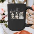 Cute Halloween Boston Terrier Dogs Witch Hat Ghost Dog For Men Women Kids Graphic Print Coffee Mug, Boston Terrier Ghost Gifts, Boston Terrier Halloween Gifts, funny design