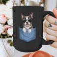 Cute Pocket Boston Terrier Lover Dog Mom Graphic Print Coffee Mug, Couple Gifts, Mom Gifts, Boston Terrier Mom Gifts, funny design