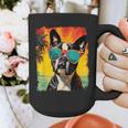 Dog Boston Terrier Hawaiian Graphic Print Coffee Mug, funny design