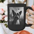 Dog Mom Dad Alien Selfie Boston Terrier UFO For Men Women Graphic Print Coffee Mug, Couple Gifts, Mom Gifts, Boston Terrier Dad Gifts, Boston Terrier Mom Gifts, funny design