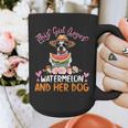 This Girl Loves Watermelon And Her Boston Terrier Dog Mother Graphic Print Coffee Mug, funny design