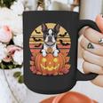 Halloween Retro Boston Terrier Graphic Print Coffee Mug, Boston Terrier Halloween Gifts, funny design