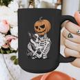 Halloween Skeleton Boston Terrier Graphic Print Coffee Mug, Boston Terrier Halloween Gifts, funny design