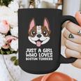 Just a Girl Who Loves Boston Terriers Graphic Print Coffee Mug, funny design