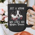 Just a Woman Who Loves Her Boston Terrier Cute Dog Mom Graphic Print Coffee Mug, Couple Gifts, Mom Gifts, Boston Terrier Mom Gifts, funny design