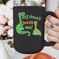Kids My Nonna Loves Me Dinosaur Grandson Graphic Print Coffee Mug, funny design