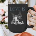 Love Is Boston Terrier Bostie Graphic Print Coffee Mug, funny design
