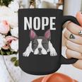 Nope Boston Terrier Puppy Dog Bostie Lover Men Women Girls Kids Graphic Print Coffee Mug, funny design