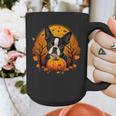 Pumpkin Boston Terrier Costume On Boston Terrier Halloween Graphic Print Coffee Mug, Boston Terrier Halloween Gifts, funny design