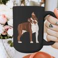 Red Boston Terrier Dog Graphic Print Coffee Mug, funny design