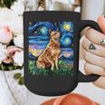 Red Heeler Starry Night Cattle Dog Colorful Art By Aja For Men Women Girls Kids Graphic Print Coffee Mug, funny design