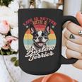 Retro Life Is Better With Boston Terrier Mom Dog Lover Graphic Print Coffee Mug, Couple Gifts, Mom Gifts, Boston Terrier Mom Gifts, funny design