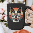 Retro Sunset Sunglasses Boston Terrier Boston Bull Bostie Graphic Print Coffee Mug, funny design
