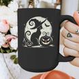 Scary Halloween Cat Costume Retro Cat Moon For Men Women Kids Graphic Print Coffee Mug, funny design