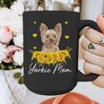 Sunflower Yorkie Mom Dog Lover Graphic Print Coffee Mug, Couple Gifts, Mom Gifts, funny design