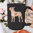 Vintage Floral Boston Terrier For Dog Lover Graphic Print Coffee Mug, funny design