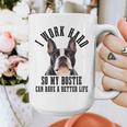 Bostie Mama Dog Dad Boston Terrier For Men Women Graphic Print Coffee Mug, Couple Gifts, Boston Terrier Dad Gifts, funny design