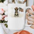 Boston Terrier 4th Of July US American Flag Dog Patriotic Graphic Print Coffee Mug, Patriotic Boston Terrier Gifts, American Boston Terrier Gifts, Boston Terrier 4th Of July Gifts, funny design