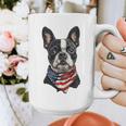 Boston Terrier American Flag Graphic Print Coffee Mug, American Boston Terrier Gifts, funny design