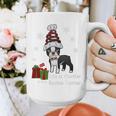 Boston Terrier Christmas T Shirt-Life Is Merrier Premium Tri-Blend Graphic Print Coffee Mug, Boston Terrier Christmas Gifts, funny design