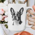 Boston Terrier Dog Motif Pet Illustration Boston Terrier For Men Women Kids Graphic Print Coffee Mug, funny design