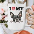 Boston Terrier I Heart My Dog Dog Lover Graphic Print Coffee Mug, funny design