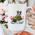 Boston Terrier Merry Christmas Tree Lights Dog X-Mas Dogs Graphic Print Coffee Mug, Boston Terrier Christmas Gifts, funny design