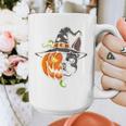 Boston Terrier Pumpkin Jack O Lantern Halloween Graphic Print Coffee Mug, Boston Terrier Halloween Gifts, funny design