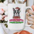 Boston Terrier Santa Claus Christmas Dog Graphic Print Coffee Mug, Boston Terrier Christmas Gifts, funny design