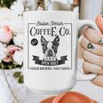 Retro Boston Terrier Coffee Dog Mom Coffee Lover Graphic Print Coffee Mug, Couple Gifts, Mom Gifts, Boston Terrier Mom Gifts, funny design