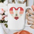 Retro Heart Boston Terrier Dog Vintage Valentine Graphic Print Coffee Mug, funny design