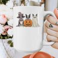 Spooky Ghost Boston Terrier Pumpkin Halloween Dog Lover Graphic Print Coffee Mug, Boston Terrier Ghost Gifts, Boston Terrier Halloween Gifts, funny design