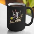 Ballaholic Boston Terrier Dog Chasing Bostie Ball Graphic Print Coffee Mug, funny gift