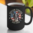 Boston Bull Terrier Men Boston Terrier Dog Dad Graphic Print Coffee Mug, Boston Terrier Dad Mugs, funny gift