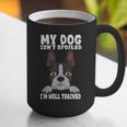 Boston Terrier American Gentleman Dog Lover I'm Well Trained Graphic Print Coffee Mug, American Boston Terrier Mugs, funny gift