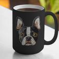 Boston Terrier Cute Puppy Face Dog Lover Pet Owner Graphic Print Coffee Mug, funny gift