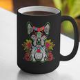 Boston Terrier Dia De Los Muertos Day Of The Dead Dog Skull For Men Women Kids Graphic Print Coffee Mug, funny gift