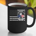 Boston Terrier Dog 4th Of July US American Flag Patriotic Graphic Print Coffee Mug, American Boston Terrier Mugs, Patriotic Boston Terrier Mugs, Boston Terrier 4th Of July Mugs, funny gift