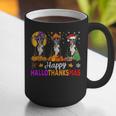 Boston Terrier Dog Halloween Christmas Hallothanksmas Men Women Kids Graphic Print Coffee Mug, Boston Terrier Christmas Mugs, Boston Terrier Halloween Mugs, funny gift