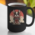 Boston Terrier Dog Japanese Style Samurai Dogs Graphic Print Coffee Mug, funny gift