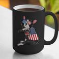 Boston Terrier Dog Merica 4th Of July Usa American Flag Men Graphic Print Coffee Mug, American Boston Terrier Mugs, Boston Terrier 4th Of July Mugs, funny gift