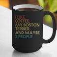 Boston Terrier Dog Owner Coffee Lovers Quote Vintage Retro For Men Women Graphic Print Coffee Mug, funny gift