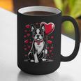 Boston Terrier Dog Valentine's Day Dog Owner Valentine Graphic Print Coffee Mug, funny gift
