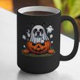 Boston Terrier Ghost Boo Halloween Kids Graphic Print Coffee Mug, Boston Terrier Halloween Mugs, Boston Terrier Ghost Mugs, funny gift