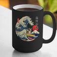 Boston Terrier Japanese Kanagawa Wave Surf Loyal Dog Men Women Kids Graphic Print Coffee Mug, funny gift