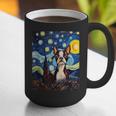 Boston Terrier Starry Night Van Gogh Art Graphic Print Coffee Mug, funny gift