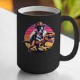 Boston Terrier Wearing A Cowboy Hat On T-Rex Graphic Print Coffee Mug, funny gift