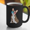 Brindle Boston Terrier Dog Patriotic Shirt USA Flag Graphic Print Coffee Mug, Patriotic Boston Terrier Mugs, funny gift