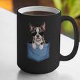 Cute Pocket Boston Terrier Lover Dog Mom Graphic Print Coffee Mug, Boston Terrier Mom Mugs, funny gift