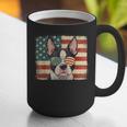 Patriotic Boston Terrier Dog Lover USA Flag 4th Of July For Men Women Kids Graphic Print Coffee Mug, Patriotic Boston Terrier Mugs, Boston Terrier 4th Of July Mugs, funny gift